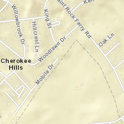 Cherokee Hills Tennessee Street Map