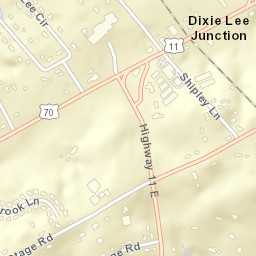 Dixie Lee Junction Tennessee Street Map