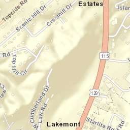 Lakemont Tennessee Street Map