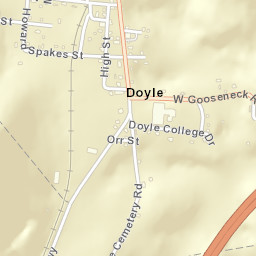 Doyle Tennessee Street Map