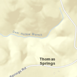 Thomas Springs Tennessee Street Map