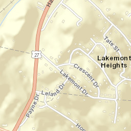 Lakemont Heights Tennessee Street Map