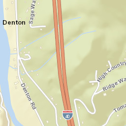 Denton Tennessee Street Map