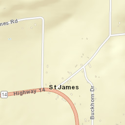 Saint James Arkansas Street Map