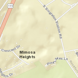 Mimosa Heights Tennessee Street Map