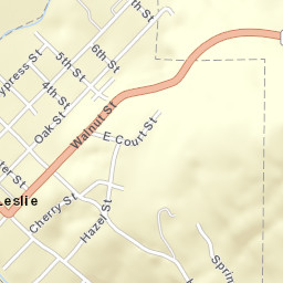 Leslie Arkansas Street Map