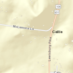 Callie Tennessee Street Map