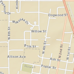 400-498 West Poplar Street, Stilwell, OK Street Map