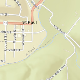 Saint Paul Arkansas Street Map