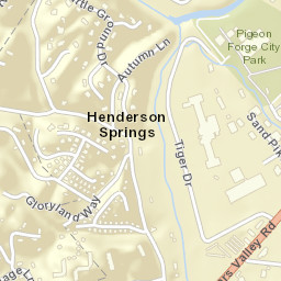Henderson Springs Tennessee Street Map