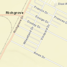Richgrove California Street Map