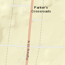 Parker Crossroads Tennessee Street Map