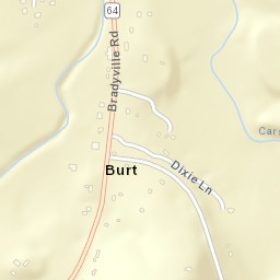 Cateston Tennessee Street Map