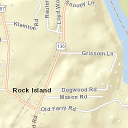 Rock Island Tennessee Street Map