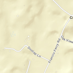 Greens Crossroad Tennessee Street Map