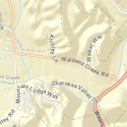 Waldens Creek Tennessee Street Map