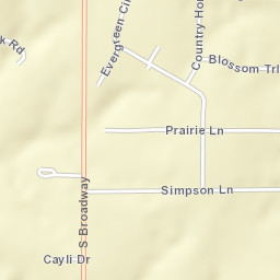 9250-9952 South Broadway Street Guthrie Street Map