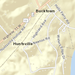 Huntsville Tennessee Street Map