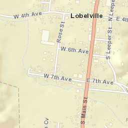 Lobelville Tennessee Street Map