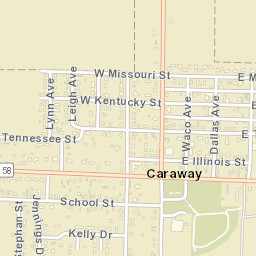 Caraway Arkansas Street Map