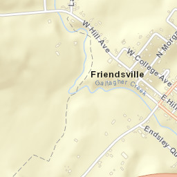 Friendsville Tennessee Street Map