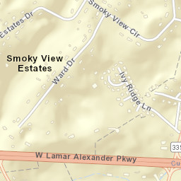 Smoky View Estates Tennessee Street Map