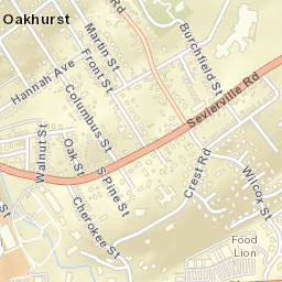 Oakhurst Tennessee Street Map
