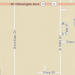 802 South 54th Street, Muskogee, OK Street Map