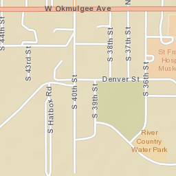 324-398 South 40th Street, Muskogee, OK Street Map