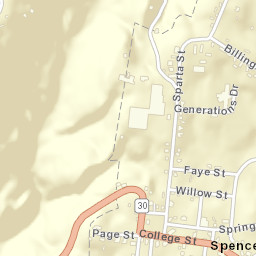Spencer Tennessee Street Map