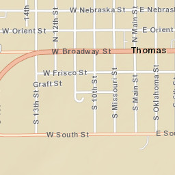 121-123 W Broadway Ave Thomas OK Street Map