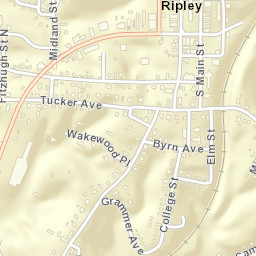 Ripley Tennessee Street Map