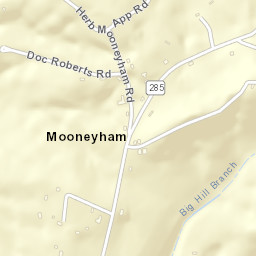 Mooneyham Tennessee Street Map