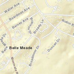 Belle Meade Tennessee Street Map