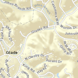 Glade Tennessee Street Map