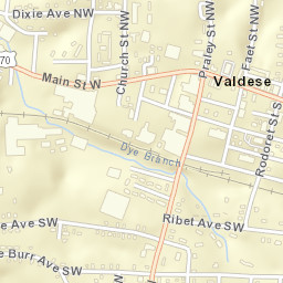 399-417 Main Street West, Valdese, NC Street Map