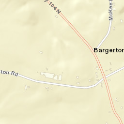 Bargerton Tennessee Street Map