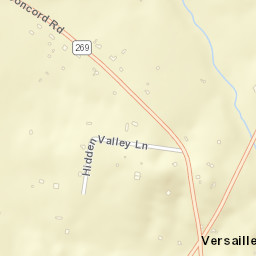 Versailles Tennessee Street Map