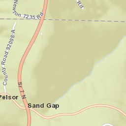 Sand Gap Arkansas Street Map