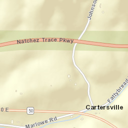 Chartersville Tennessee Street Map