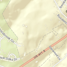 Cherokee Heights Tennessee Street Map