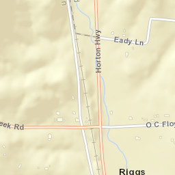 Riggs Crossroads Tennessee Street Map