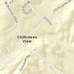 Chilhowee View Tennessee Street Map