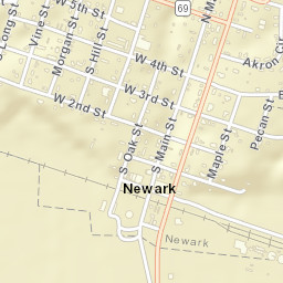 Newark Arkansas Street Map