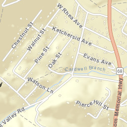 Ideal Valley Tennessee Street Map