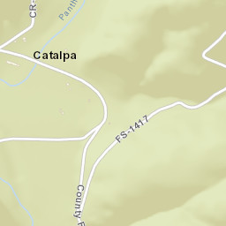 Catalpa Arkansas Street Map