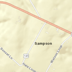Sampson Tennessee Street Map