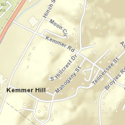 Kemmer Hill Tennessee Street Map