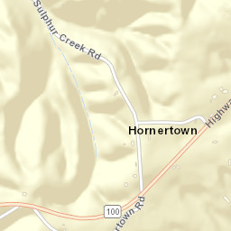Hornertown Tennessee Street Map