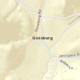 Gossburg Tennessee Street Map